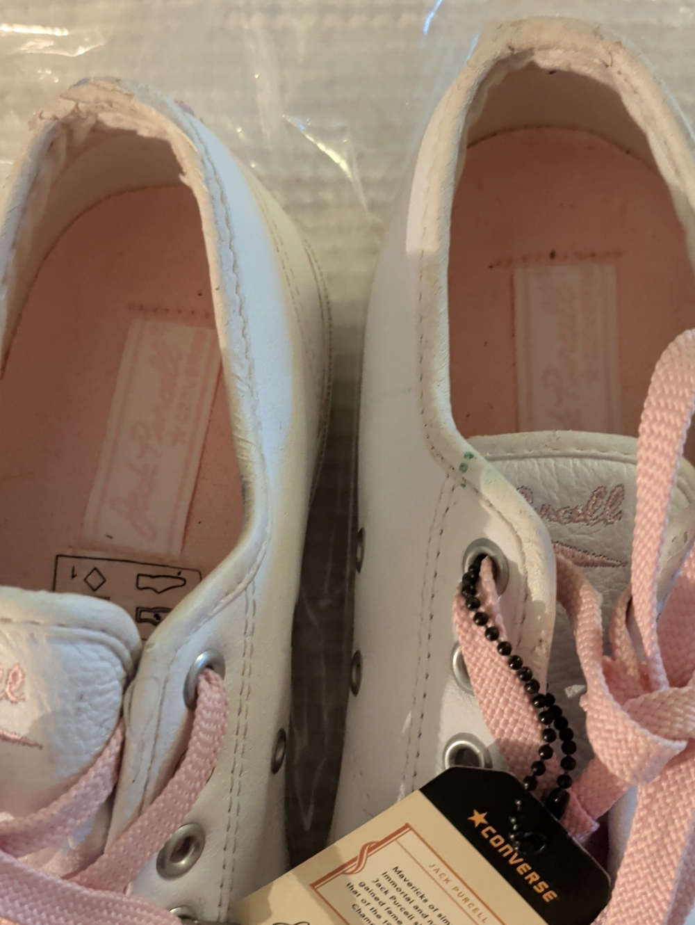Converse Jack Purcell Low Top Sneakers - White Pink - Picture 2 of 16